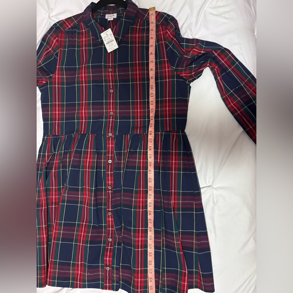 J. Crew Multicolor Plaid Shirt Dress - Picture 7 of 9